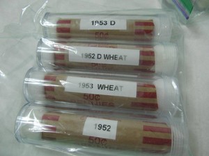 1950s Rolls of Wheat Pennies