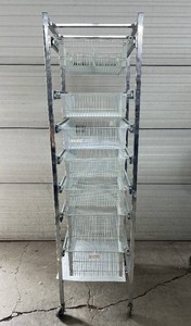 MSRP $2,500 Stanley InnerSpace Quick Rack Modular Mobile Medical Supply Storage Cart, 7 Pull-Out Wire Baskets, Adjustable Slide Rails, Rolling Casters, High-Density Inventory, Pharmacy, Clinic, Lab &amp Healthcare, 72H x 20W x 24D
