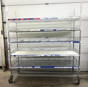 MSRP $3,500 Metro Super Erecta Heavy-Duty 6-Tier Mobile Medical Supply &amp Inventory Storage Cart, HUGE 6-Ft Wide 72W x 24D x 78H, Adjustable Wire Dividers &amp Side Containment, PAR StockPicking System, Pharmacy &amp Warehouse