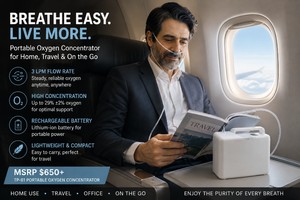 MSRP $650 TP-B1 Portable 3 LPM Oxygen Concentrator With Rechargeable Lithium-Ion Battery, AC Power Adapter &amp Instruction Manual, Compact Lightweight Oxygen Generator for Home &amp Travel Use - Works Great