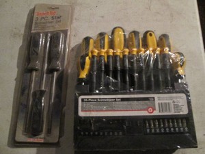 36pc Screwdriver set with 3pc bench top screwdriver set