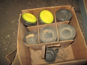 Box of target practice clay pigeons
