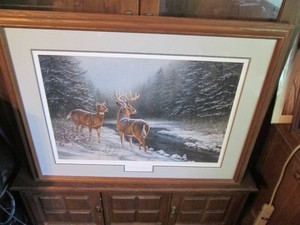 Broken Silence Whitetail Deer framed, signed and numbered print by Rosemary Millette