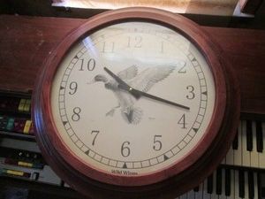 Wild Wings Mallard themed round wall clock approx 22in