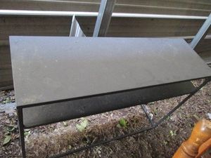 Metal 2-tier Entry table or plant stand 44x14x30in