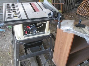 Pro-tech 10in bench saw with stand and user manual