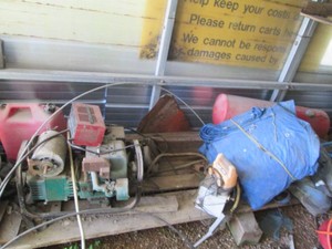 Huge variety of useful supplies including professional fuel station, Brinkman smoker, misc motors, tools, automotive accessories and more