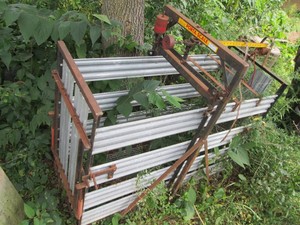 Vintage metal porta-scale for weighing livestock