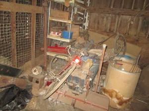 Corner lot of scrap metal and vintage supplies take what you want