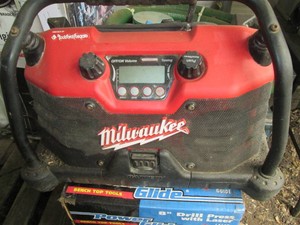Milwaukee electric jobsite radio powered by Rockford Fosgate
