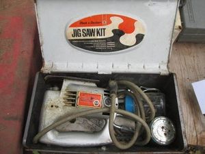 Black and Decker jig saw kit with metal case