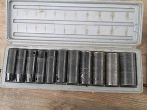 11pc 12in deep well SAE Impact socket set
