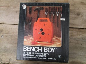Bench body 25ft extension cord reel