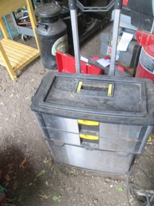 Stainless steel and plastic rolling stackable toolbox