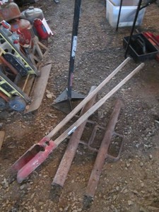 Post hole digger, post pounders and landscaping tamper