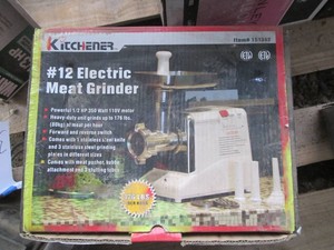 Kitchener #12 electric meat grinder
