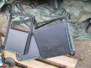 Metal framed camping tables