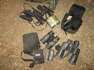 Collection of assorted binoculars
