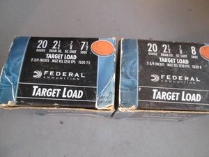 Federal target load 20ga ammunition