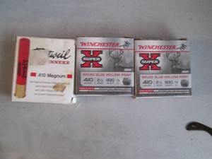 Winchester and Dynamit Nobel .410 hollow point cartridges