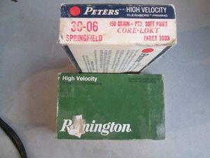 Peters & Remington 30-06 Springfield center fire cartridges