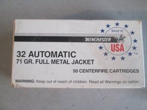 Winchester .32 auto center fire cartridges
