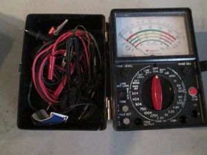Triplett model 3 local loop tester with misc clamp wires