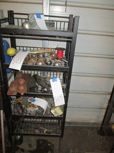 5-tier wire rack end cap style display shelf