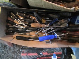 Collection of assorted screwdrivers and nut drivers