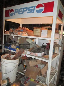 Vintage Retail metal Pepsi display shelf