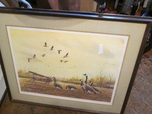 Wildlife geese framed, signed and numbered print by J. Killen