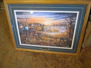 Threes a Crowd framed, signed and numbered print by Ray Mertes