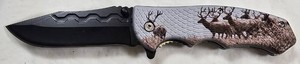 NEW Wildlife Elk Folding Pocket Knife  Black Blade