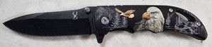 The Bone Edge Bald Eagle Folding Knife  3Cr13 Steel  NEW
