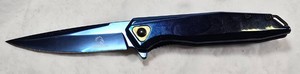 Falcon KS6033BL Blue 440 Stainless Folding Pocket Knife w Box  NEW