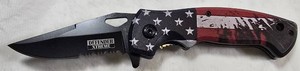 Defender Xtreme 13542 American Flag Serrated Folding Knife w Box  NEW