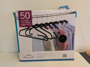 NEW BOX OF NONSLIP HANGERS BLACK 50PK