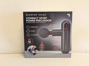 SHARPER IMAGE COMPACT SPORT POWER PERCUSSION DEEP TISSUE MASSAGER