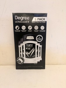 NEW DEGREE ULTRACLEAR PLUS DEODORANT 5PK