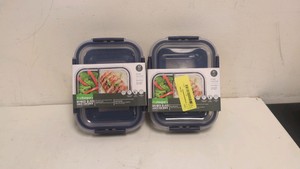 NEW PROKEEPER DIVIDED GLASS LUNCH CONTAINER 4.1 CUP 2 CT.