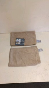 WHITNEY WILLOWS COTTON BATH MAT TAN 2 CT