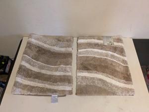 MINERAL SPRING COTTON SWIRL BATH MAT TAN 2 CT