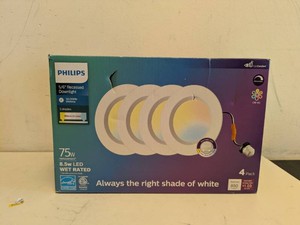 PHILIPS 75W 5-6 RECESSED DOWNLIGHTS 4PK