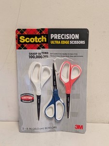 3M SCOTCH PRECISION ULTRA EDGE SCISSORS 3PK
