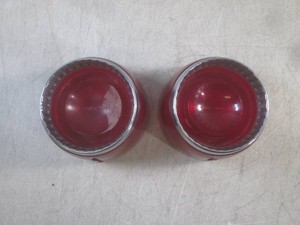(EC1) Pair of Vintage 1958 Pontiac Guide R2-58 Red Lenses with Trim