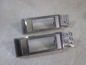 (FS) Pair of Vintage 1960s Chevrolet 327 Fender Emblems #3950773