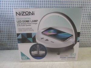 (BS) Nizoni Touch Control LED Dome Lamp with Wireless Phone Charger & HD Audio Speaker