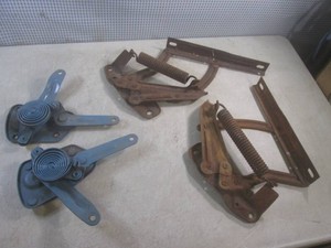 (EC1) 2 Sets of Hindges - Left Pair of Vintage 1946-1949 Ford TruckVan and Right Pair of 1960s Chevrolet Hood Hindges