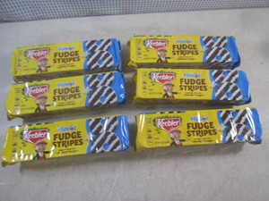 (B-3) 6 Packages of Keebler Flipped Fudge Stripes Cookies Past Date