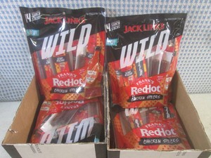 (B-1) 8 Bags of Jack Links Wild Franks Red Hot Chicken Sticks 14 Sticks per Bag Past Date